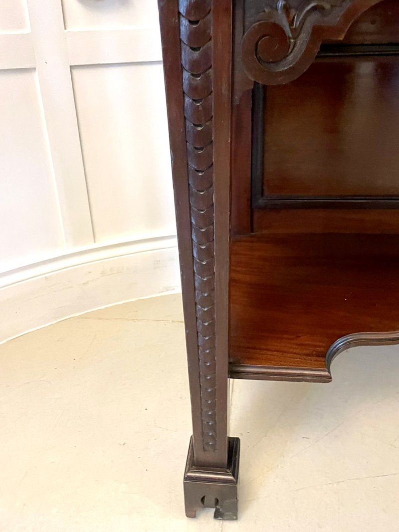 Antique Victorian Quality Carved Mahogany Display Cabinet by James Winter & Sons, London - Image 10